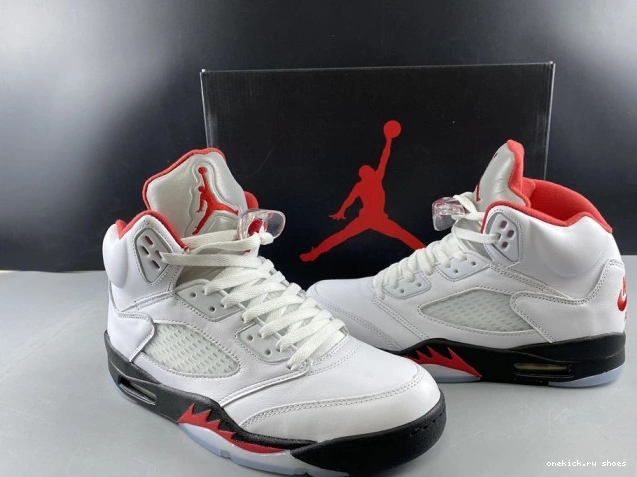 Rep Silver DA1911-102 Retro (2020) Tongue Jordan Red Fire 5 Air 0726